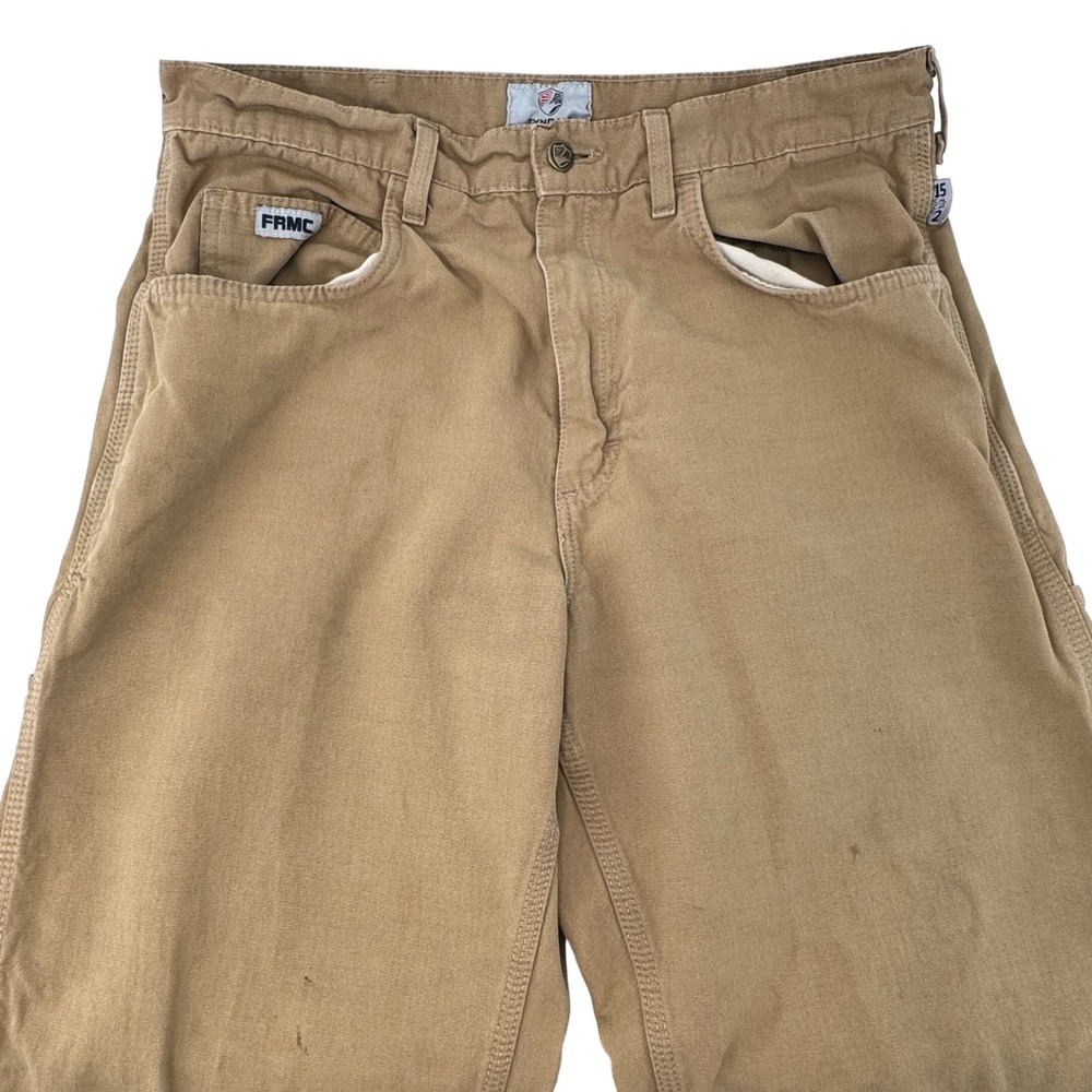 Tyndale FR Workwear Pants Men M295T 34x32 Tan Flame Resistant CAT‎ 2 Carpenter